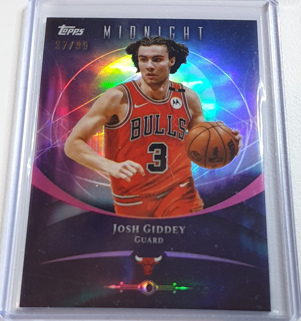 2025 Topps Midnight Josh Giddey #11 TWILIGHT /99 Holo (Bulls) - Ready to Grade
