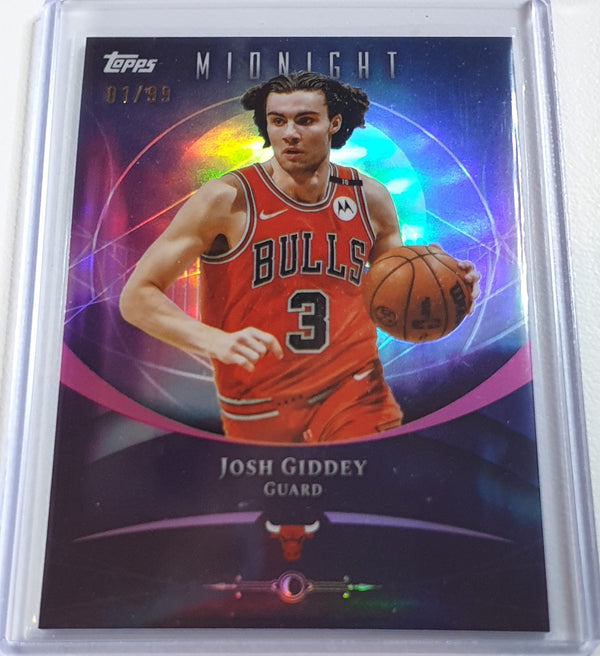 2025 Topps Midnight Josh Giddey #11 TWILIGHT 01/99 Holo (Bulls) - Ready to Grade