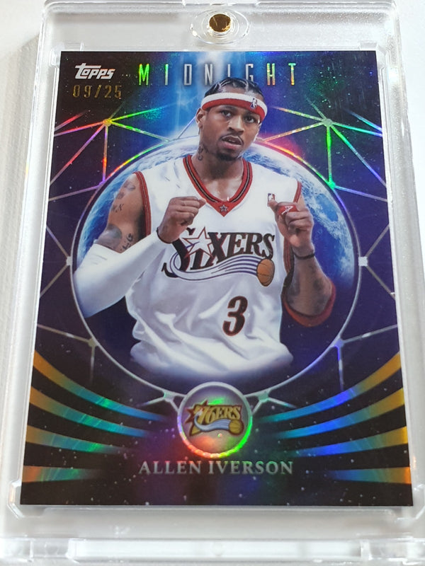 2025 Topps Midnight Allen Iverson #MF-19 MOONRISE /25 Holo - Ready to Grade