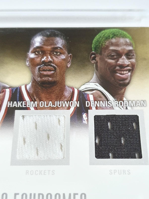 2012 Panini Intrigue #PATCH /49 Quad Jerseys - Rodman Robinson Ewing Olajuwon