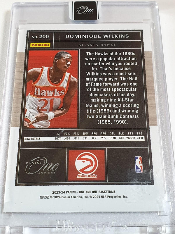 2023 Panini One and One Dominique Wilkins #200 GOLD /10 - Panini Factory Sealed