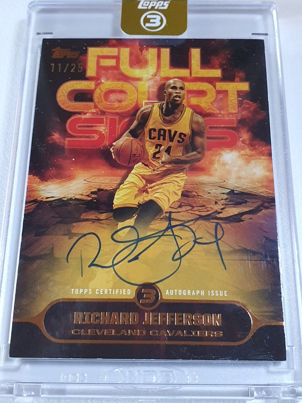 2025 Topps Three Richard Jefferson AUTO BRONZE /25 Full Court Autograph - Sealed