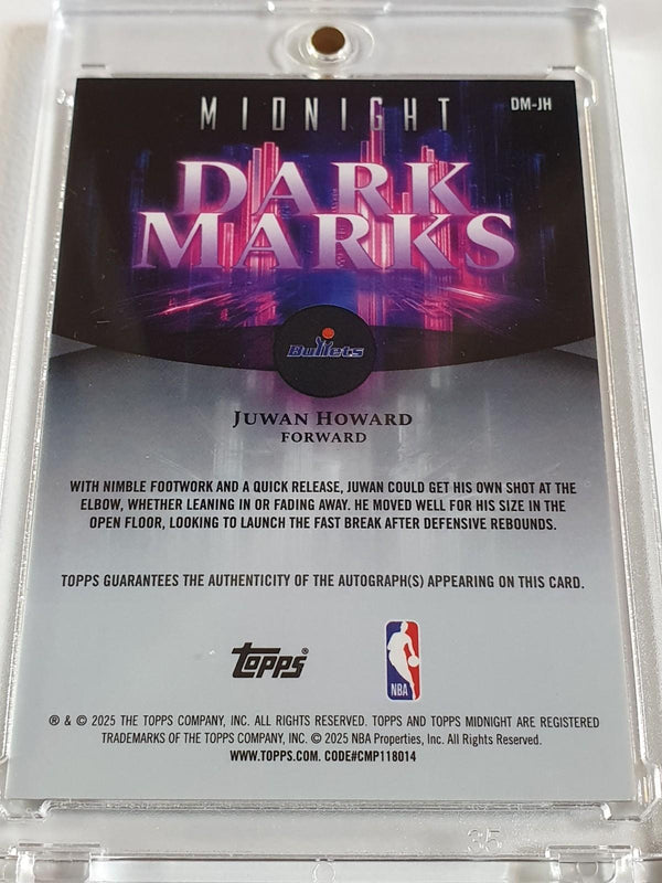 2025 Topps Midnight Juwan Howard AUTO Holo Dark Marks - On Card Autograph