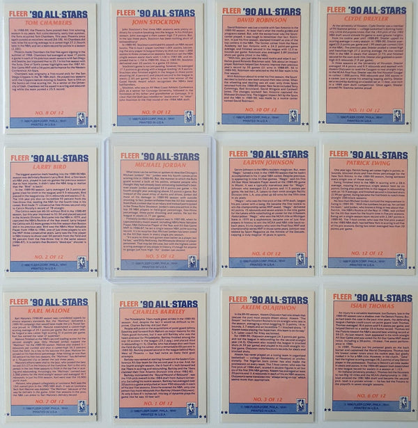 1990 Fleer 90's All-Stars (Complete 12 Cards Set) - Michael Jordan