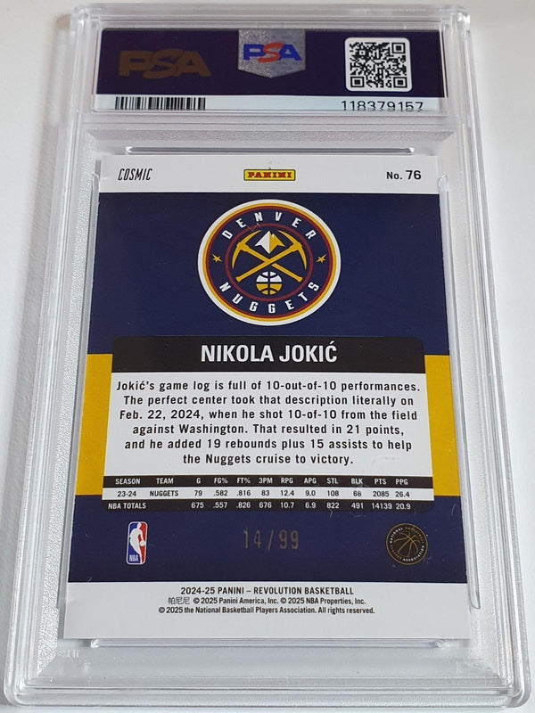 2024 Panini Revolution Nikola Jokic #76 COSMIC /99 Holo - PSA 9 (POP 1)