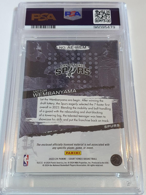 2023 Panini Court Kings Victor Wembanyama Rookie #PATCH Jersey RC - PSA 9