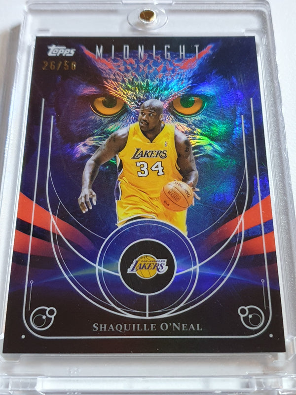 2025 Topps Midnight Shaquille O'Neal #NO-14 SUMMER SOLSTICE /50 Holo - Rare