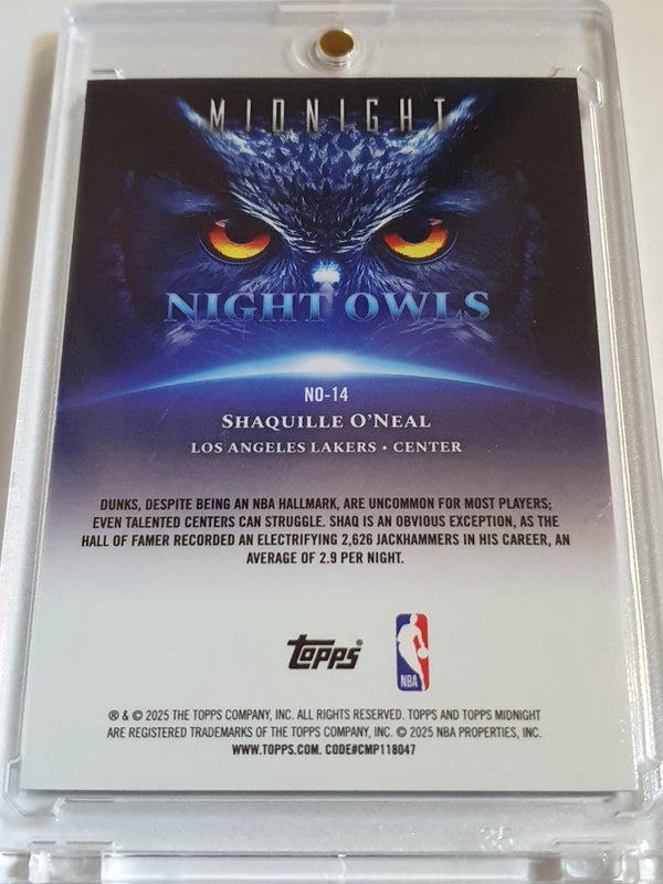 2025 Topps Midnight Shaquille O'Neal #NO-14 SUMMER SOLSTICE /50 Holo - Rare