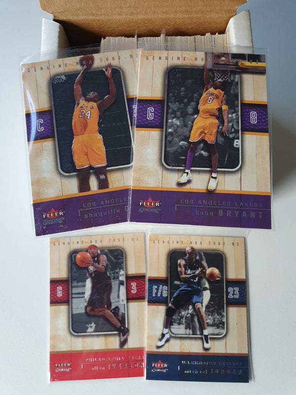 2002-03 Fleer Genuine Basketball (Complete 135 Cards) - Michael Jordan Kobe Shaq