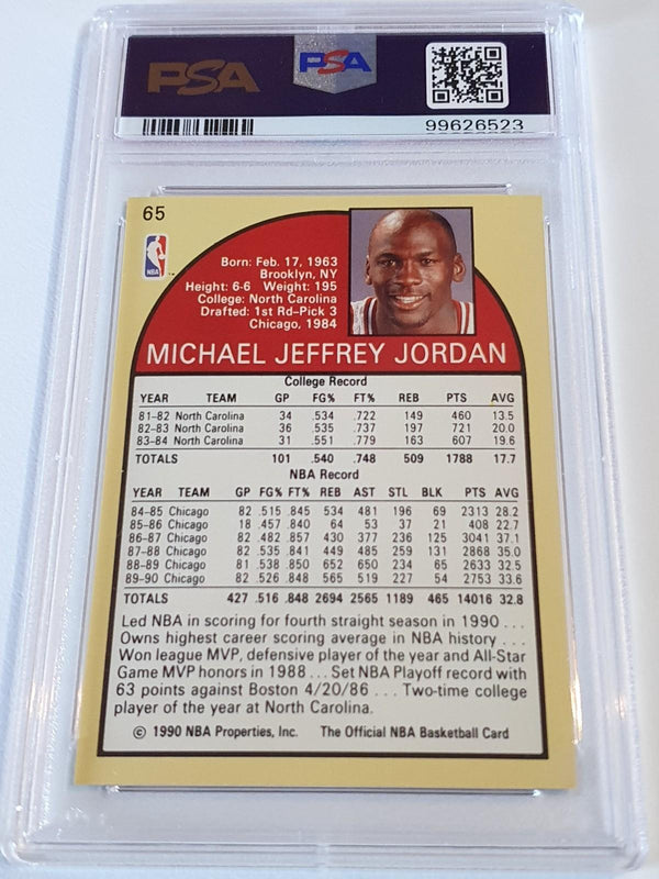 1990 NBA Hoops Michael Jordan #65 - PSA 8