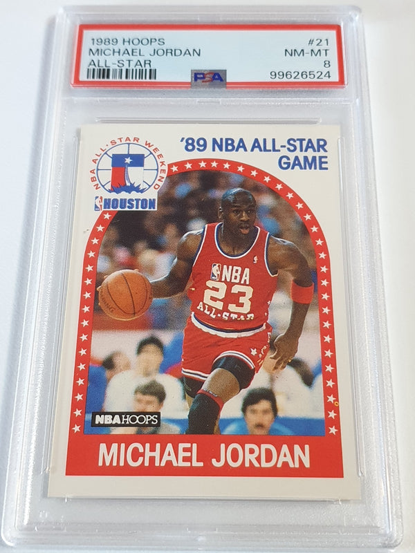 1989 NBA Hoops Michael Jordan #21 1989 NBA All-Star Game - PSA 8