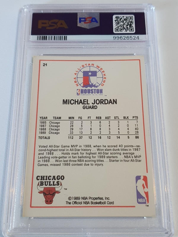 1989 NBA Hoops Michael Jordan #21 1989 NBA All-Star Game - PSA 8