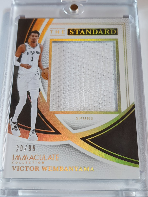 2024 Panini Immaculate Victor Wembanyama #PATCH /99 Game Worn Jumbo Jersey
