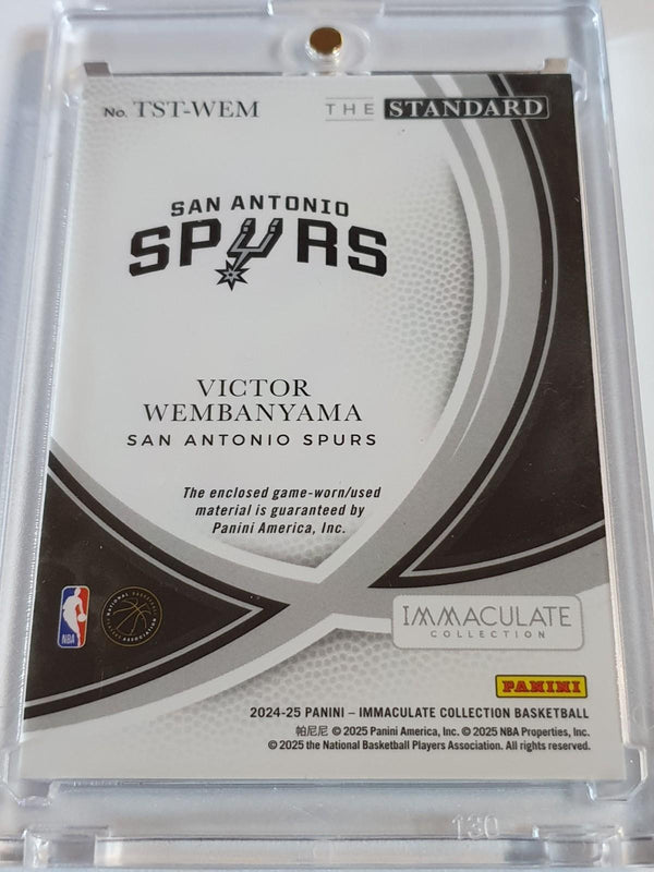2024 Panini Immaculate Victor Wembanyama #PATCH /99 Game Worn Jumbo Jersey