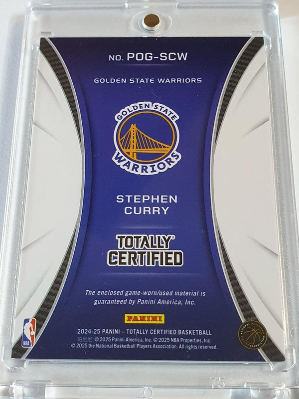 2024 Panini Totally Certified Stephen Curry #PATCH Game Worn Jersey - Rare