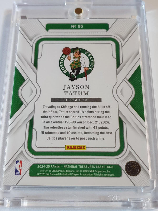 2024 Panini National Treasures Jayson Tatum #95 ROYAL BLUE /25 Edition - Rare