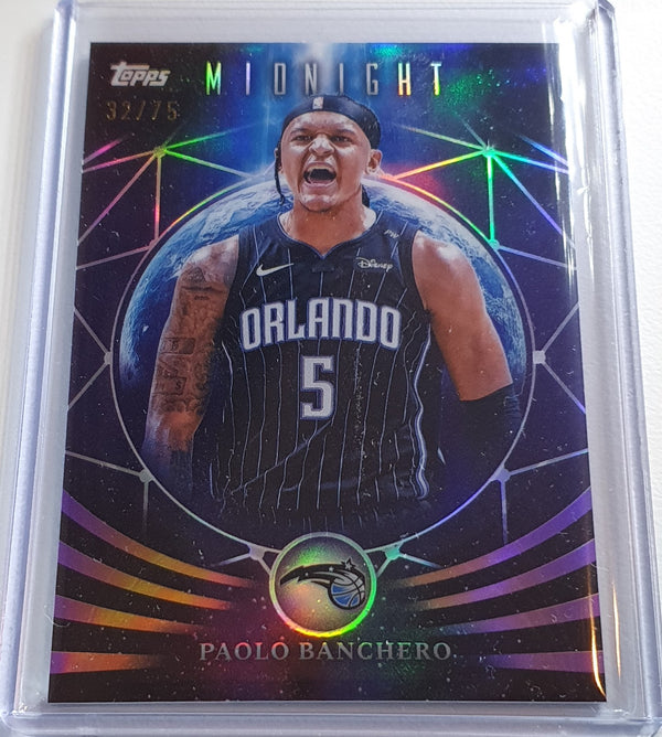 2025 Topps Midnight Paolo Banchero #MF-7 DUSK /75 Holo - Ready to Grade