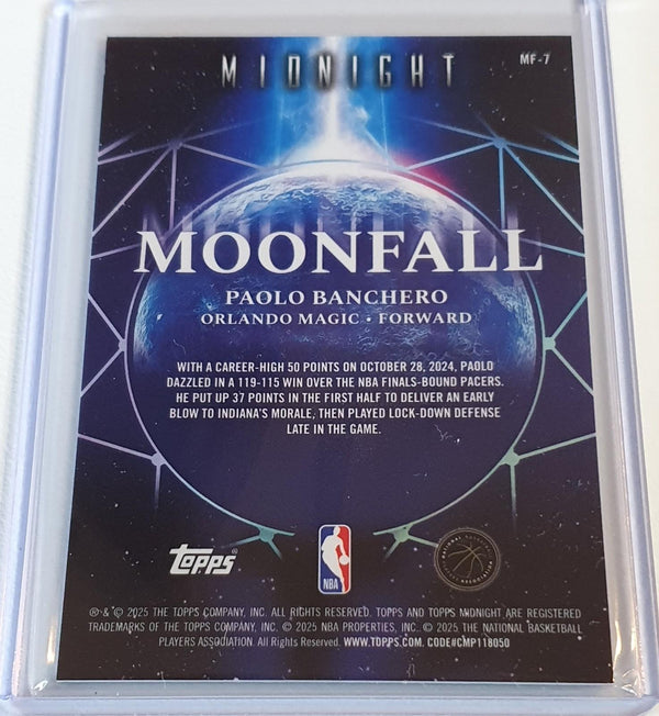 2025 Topps Midnight Paolo Banchero #MF-7 DUSK /75 Holo - Ready to Grade