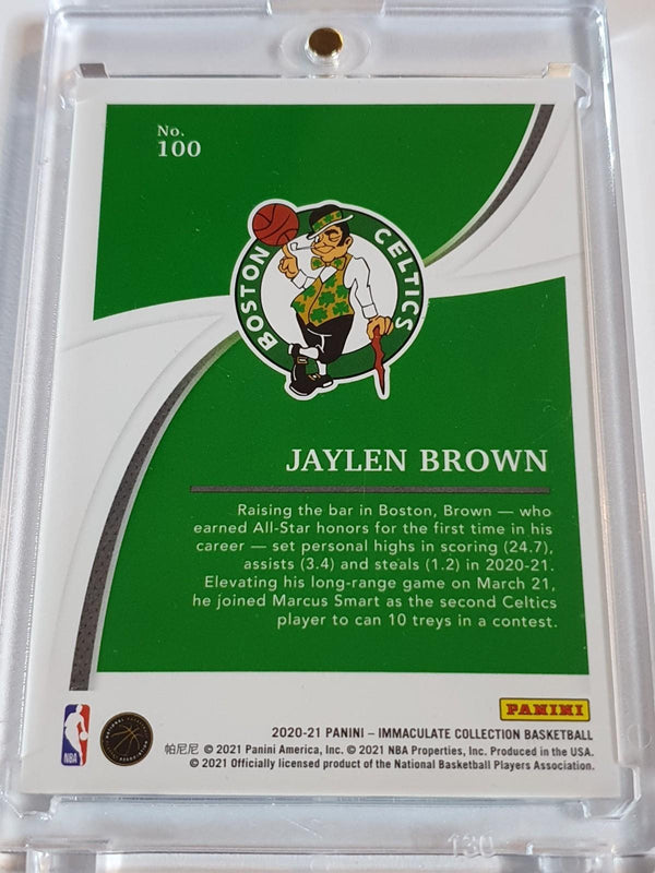 2020 Panini Immaculate Collection Jaylen Brown #100 SILVER /99 Edition - Rare