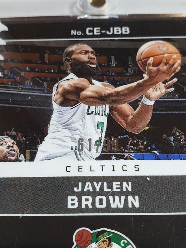 2024 Obsidian Jaylen Brown #PATCH ORANGE FLOOD /99  Game Worn Jersey - Rare