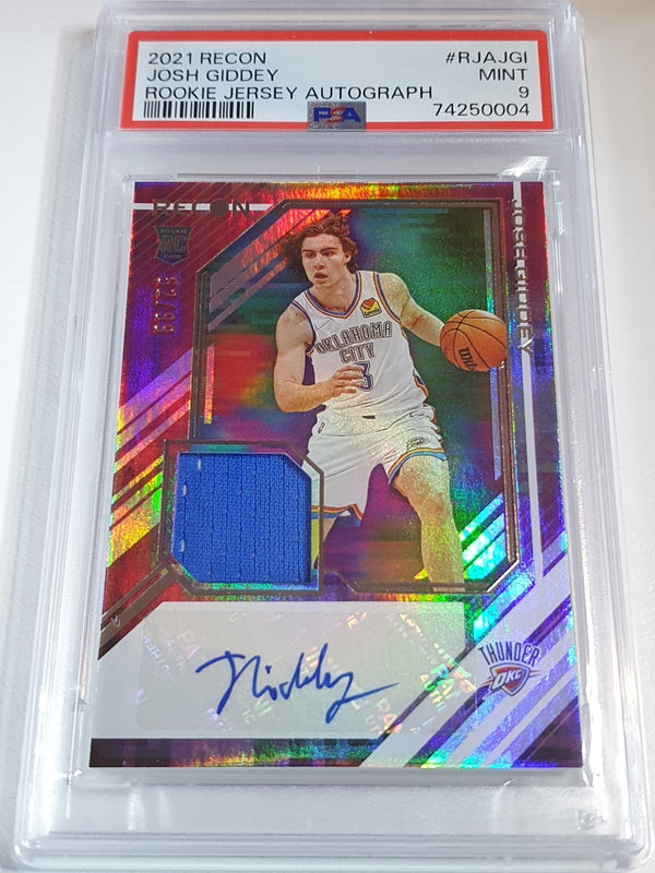 2021 Panini Recon Josh Giddey Rookie Patch Auto (RPA) Jersey /99 - PSA 9 (POP 5)