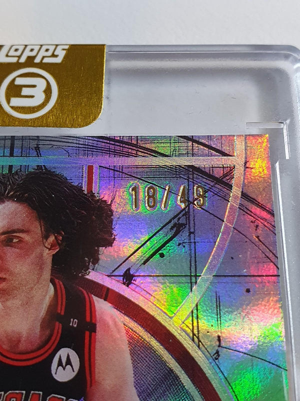 2025 Topps Three Josh Giddey #49 SILVER /49 Refractor (Bulls) - Factory Sealed