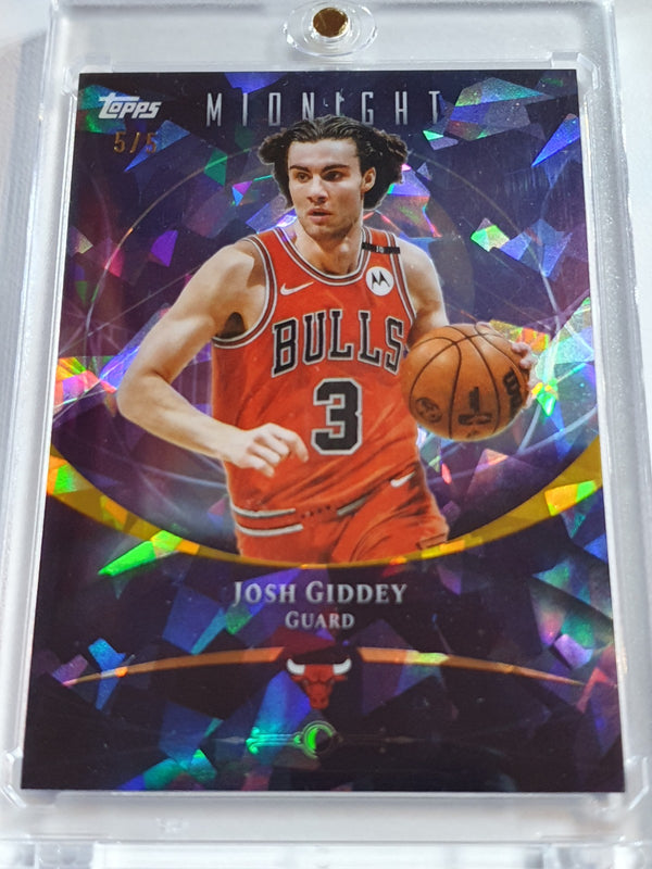 2025 Topps Midnight Josh Giddey #11 DAYBREAK 5/5 Holo (Bulls) - Ready to Grade