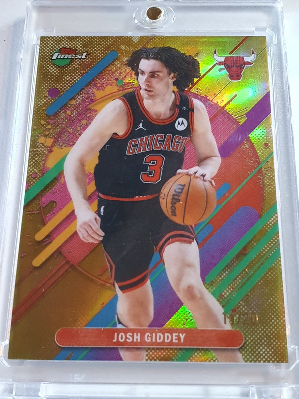2025 Topps Finest Josh Giddey #234 RARE GOLD /20 Refractor (Bulls) - Rare