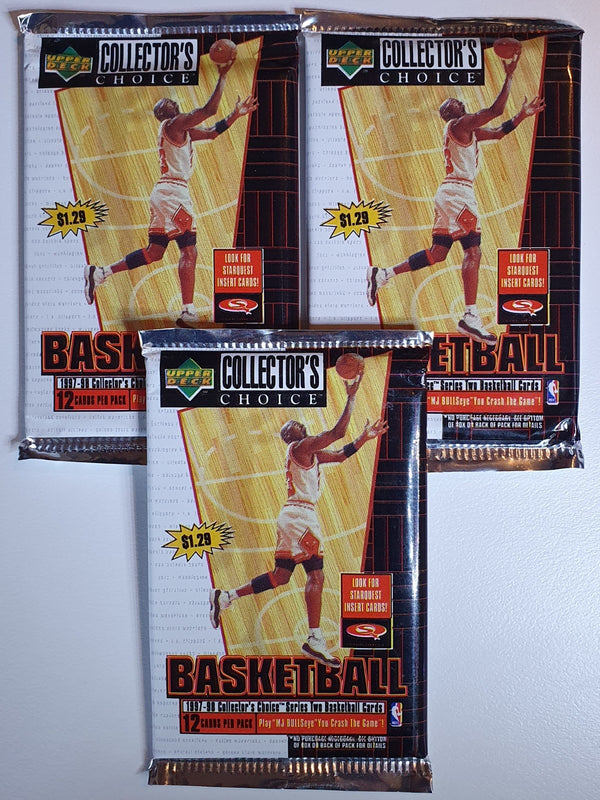 Lot of 3 x 1997-98 Upper Deck Collector's Choice Basketball Series 2 Packs