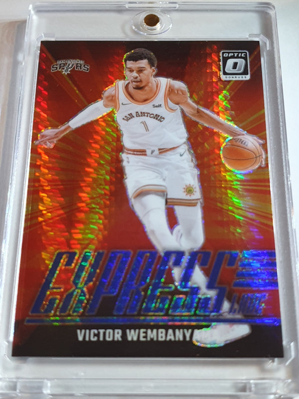 2024 Panini Donruss Optic Victor Wembanyama #19 BLUE HYPER /175 Holo - Rare