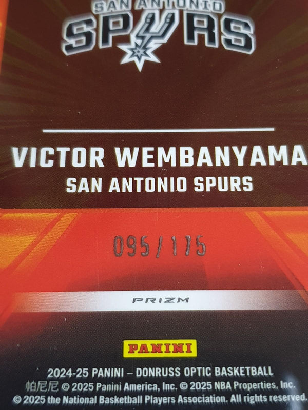2024 Panini Donruss Optic Victor Wembanyama #19 BLUE HYPER /175 Holo - Rare