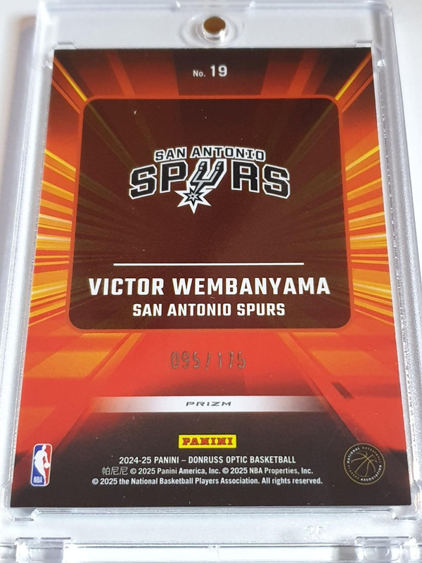 2024 Panini Donruss Optic Victor Wembanyama #19 BLUE HYPER /175 Holo - Rare
