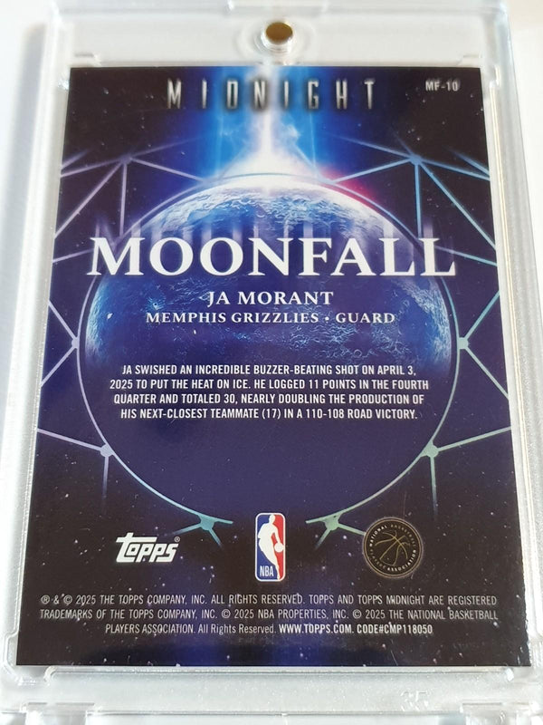 2025 Topps Midnight Ja Morant #MF10 SUMMER SOLSTICE /50 Holo - Ready to Grade