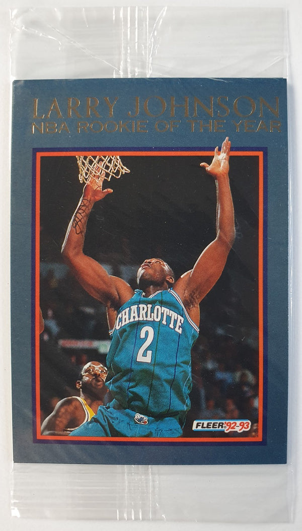 1992 Fleer Larry Johnson NBA Rookie of the Year - Factory Sealed Pack