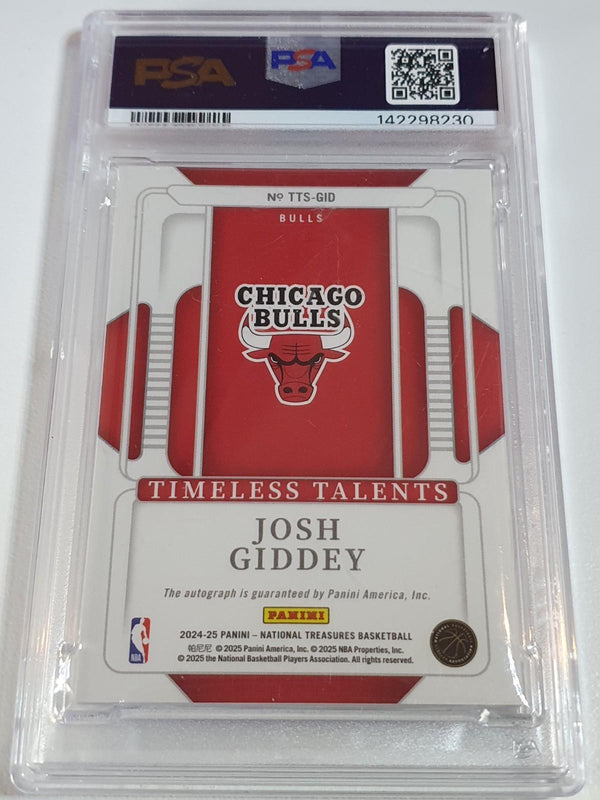 2024 National Treasures Josh Giddey AUTO /49 On Card Autograph - PSA 9 (POP 2)