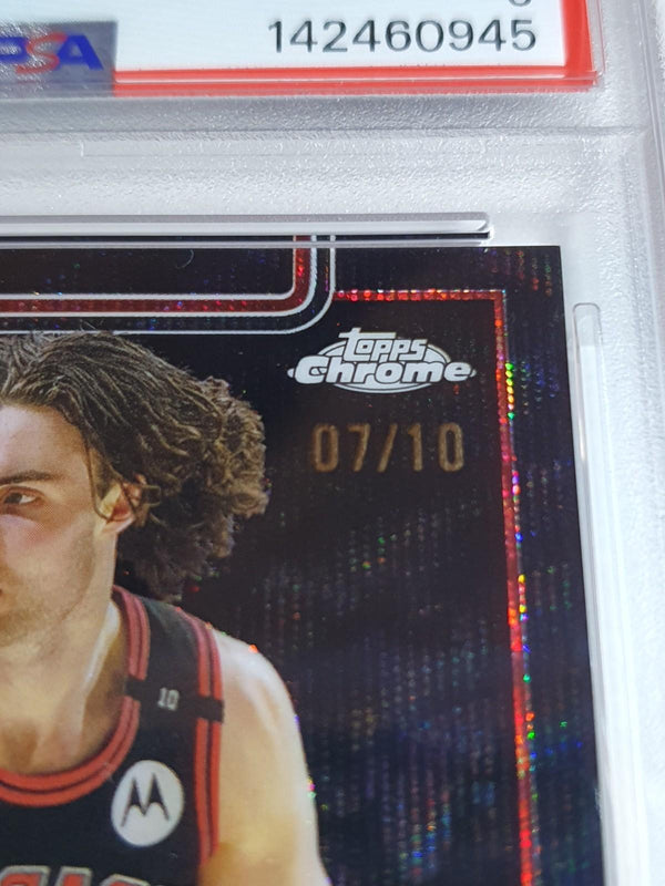 2025 Topps Chrome Josh Giddey #48 BLACK WAVE /10 Holo (Bulls) - PSA 9 (POP 1)