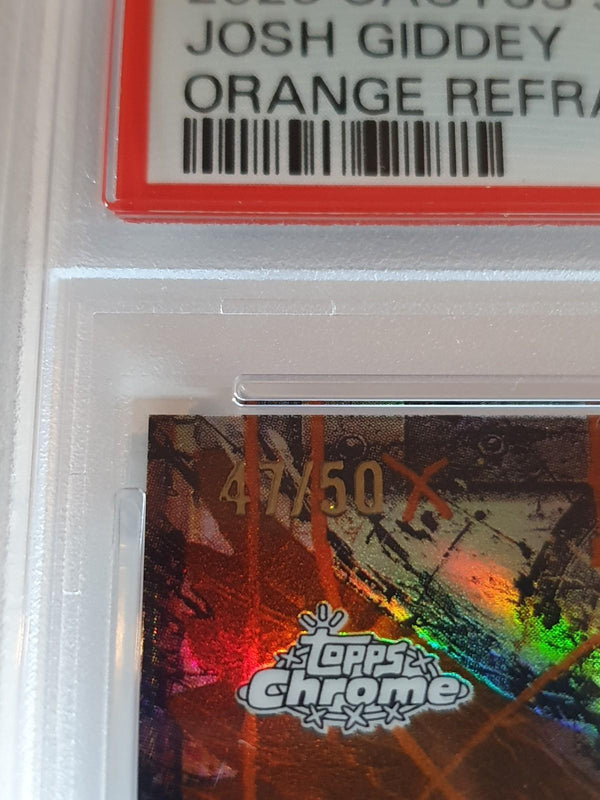 2025 Topps Chrome Cactus Jack Josh Giddey #50 ORANGE /50 Holo - PSA 10 (POP 6)
