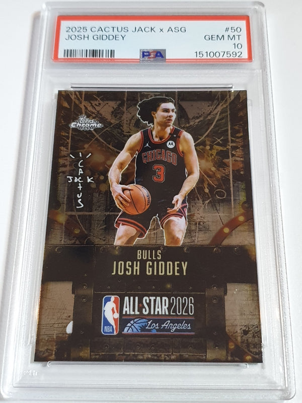 2025 Topps Chrome Cactus Jack Josh Giddey #50 (Bulls) - PSA 10 (POP 7)