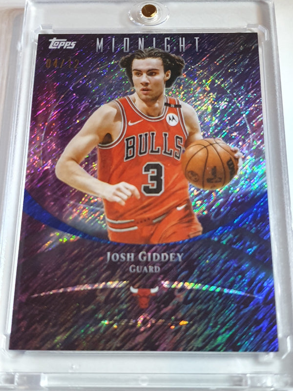 2025 Topps Midnight Josh Giddey #11 MIDNIGHT /12 Holo (Bulls) - Ready to Grade