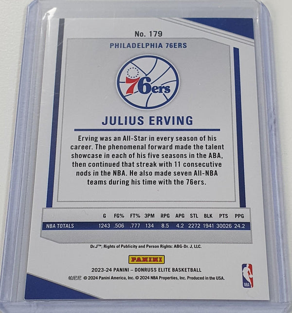 2023 Panini Donruss Elite Julius Erving #179  HYPER RED /88 Holo - Rare