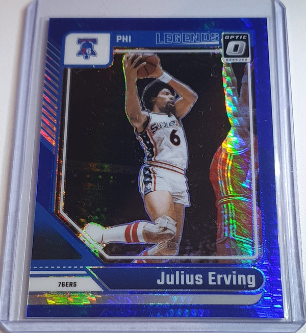 2024 Panini Donruss Optic Julius Erving #232 BLUE HYPER  001/175 Holo - Rare