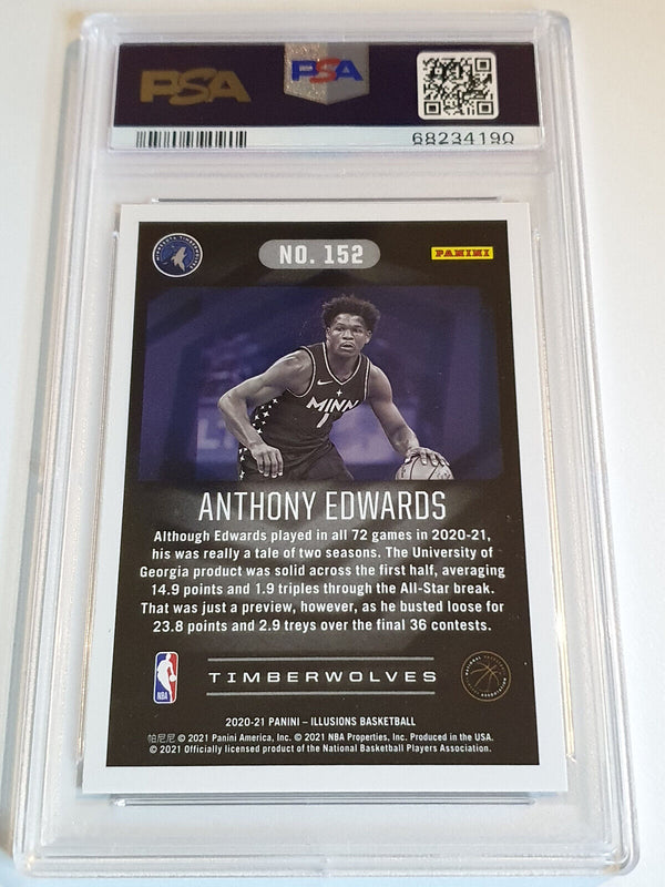 2020 Illusions Anthony Edwards Rookie STARLIGHT HOLO RC - PSA 9 (POP 20)