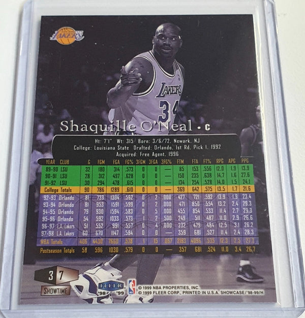 1998 Flair Showcase Shaquille O'Neal #Row 3 Seat 7 Showtime - Ready to Grade