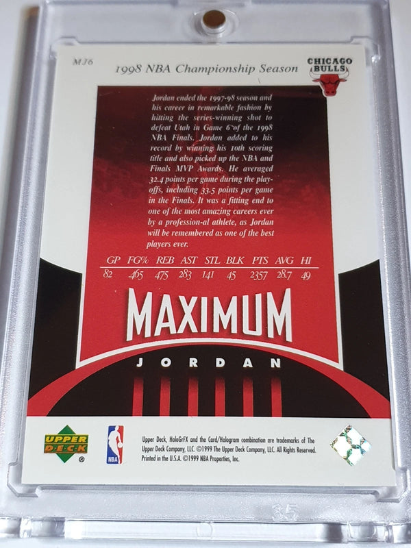 1999 Upper Deck HOLOGrFX Michael Jordan #MJ6 Maximum Jordan - Ready to Grade