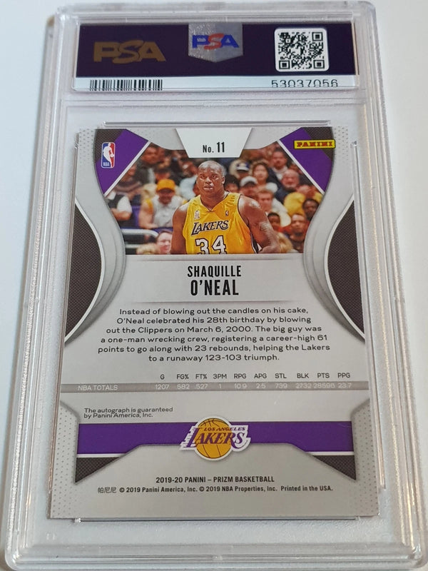 2019 Panini Prizm Shaquille O'Neal #11 RED ICE Holo - PSA 10 (POP 25)