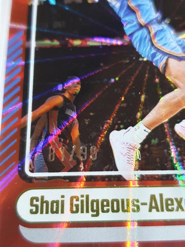 2024 Panini Donruss Shai Gilgeous-Alexander #123 RED HOLO LASER /99 Holo - Rare