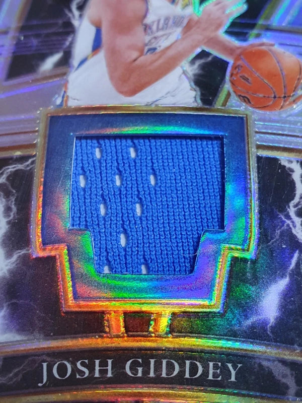 2021 Panini Select Josh Giddey Rookie #PATCH SILVER Holo Sparks Jersey - Rare