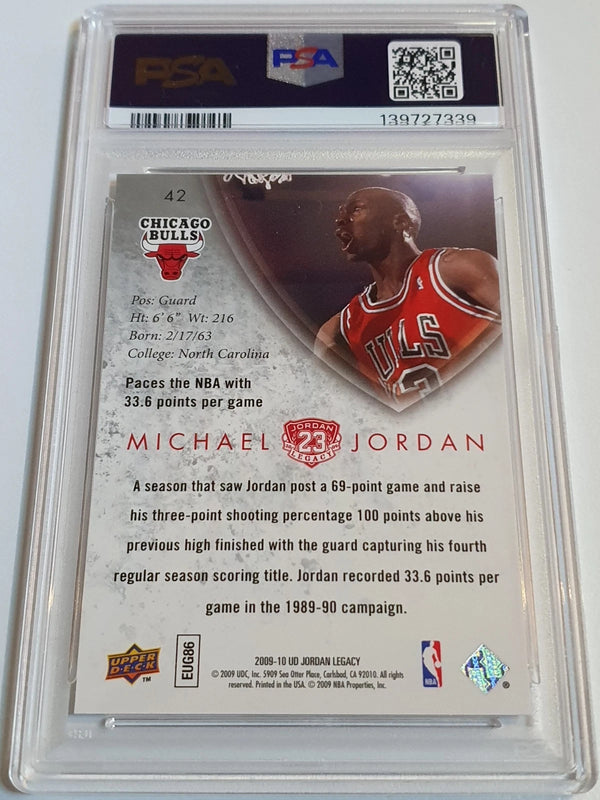 2009 Upper Deck Jordan Legacy Michael Jordan #42 GOLD - PSA 9 (POP 36)