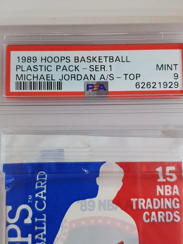 1989 Hoops Series 1 Basketball Pack MICHAEL JORDAN ON TOP - PSA 9 (POP 13)