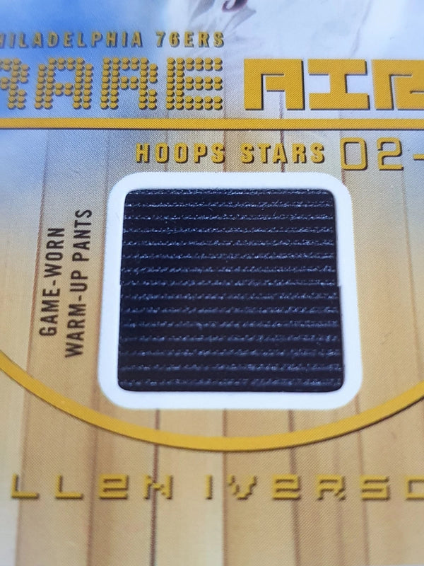 2002 NBA Hoops Stars Allen Iverson #PATCH Game Worn Jersey - PSA 9 (POP 2)